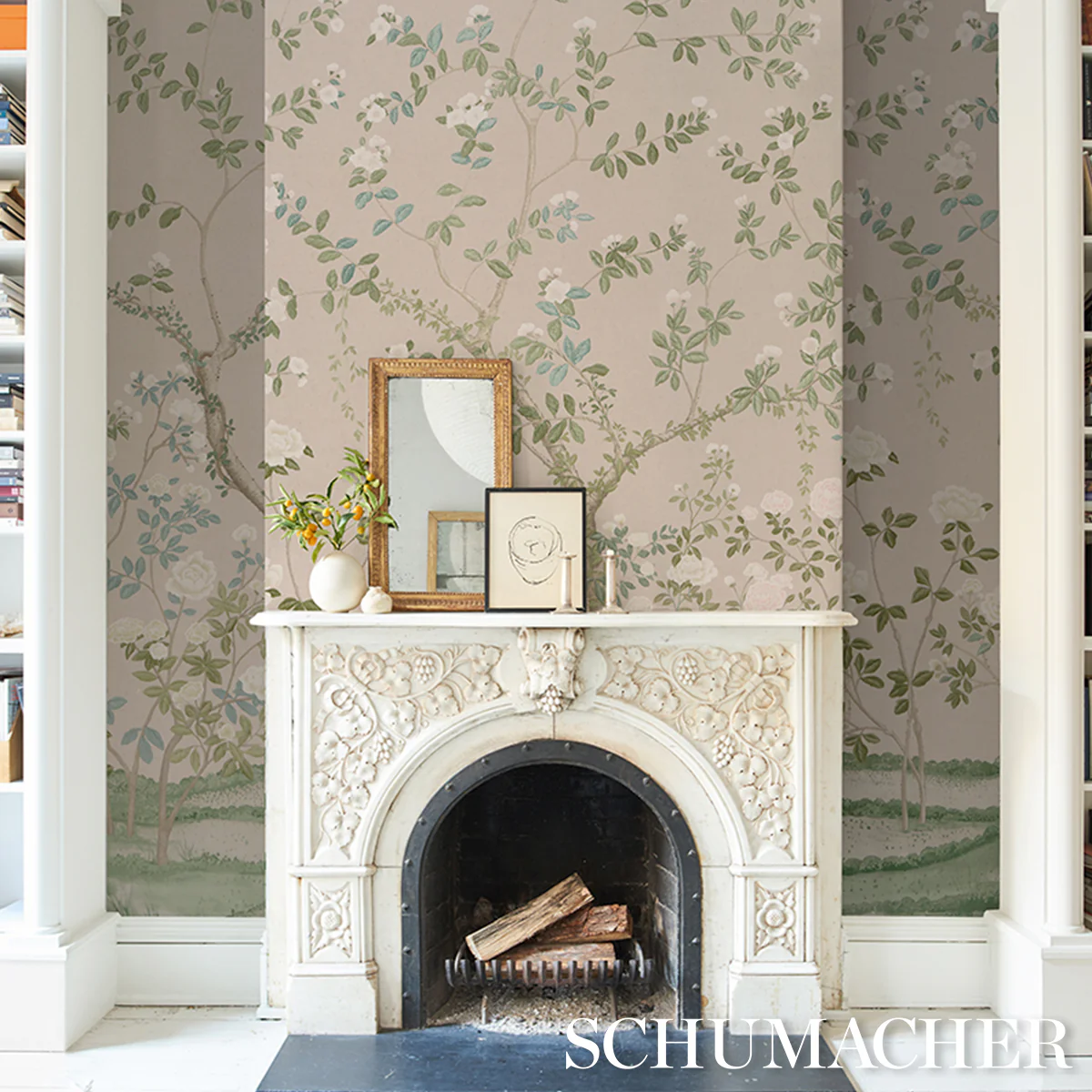 5008546 | Madame De Pompadour Panel Set, Natural - Schumacher Wallpaper - Image 6
