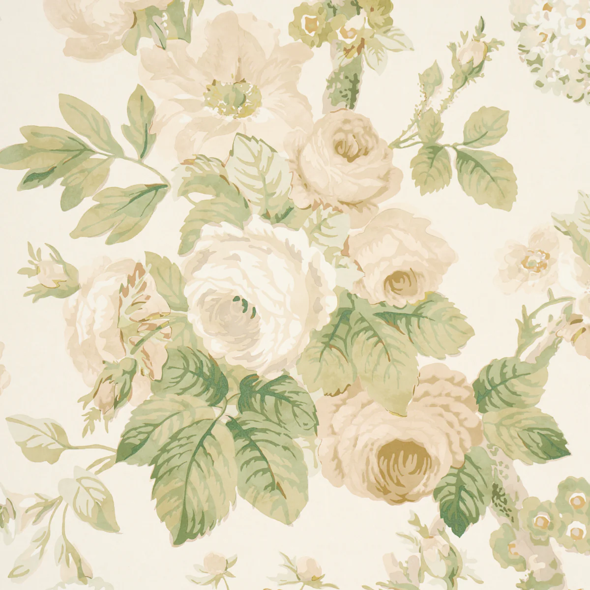 5010842 | Nancy Floral, Ivory - Schumacher Wallpaper - Image 3