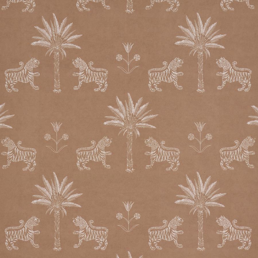 5012924 | Tiger Palm Silhouette, Mediterrean Spice - Schumacher Wallpaper