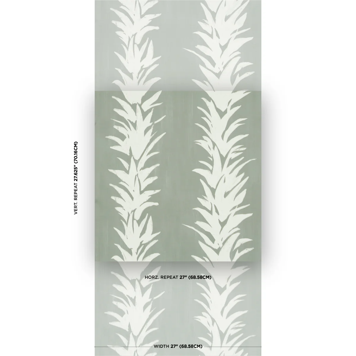 5013666 | White Lotus, Cool Green - Schumacher Wallpaper - Image 2