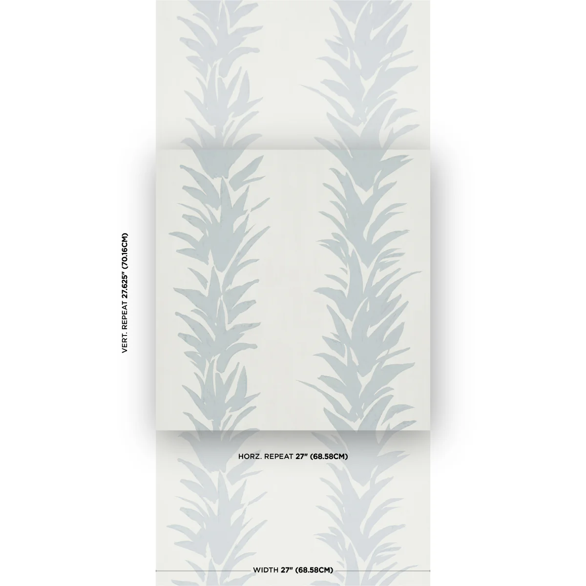 5013667 | White Lotus, Cool Gray - Schumacher Wallpaper - Image 2