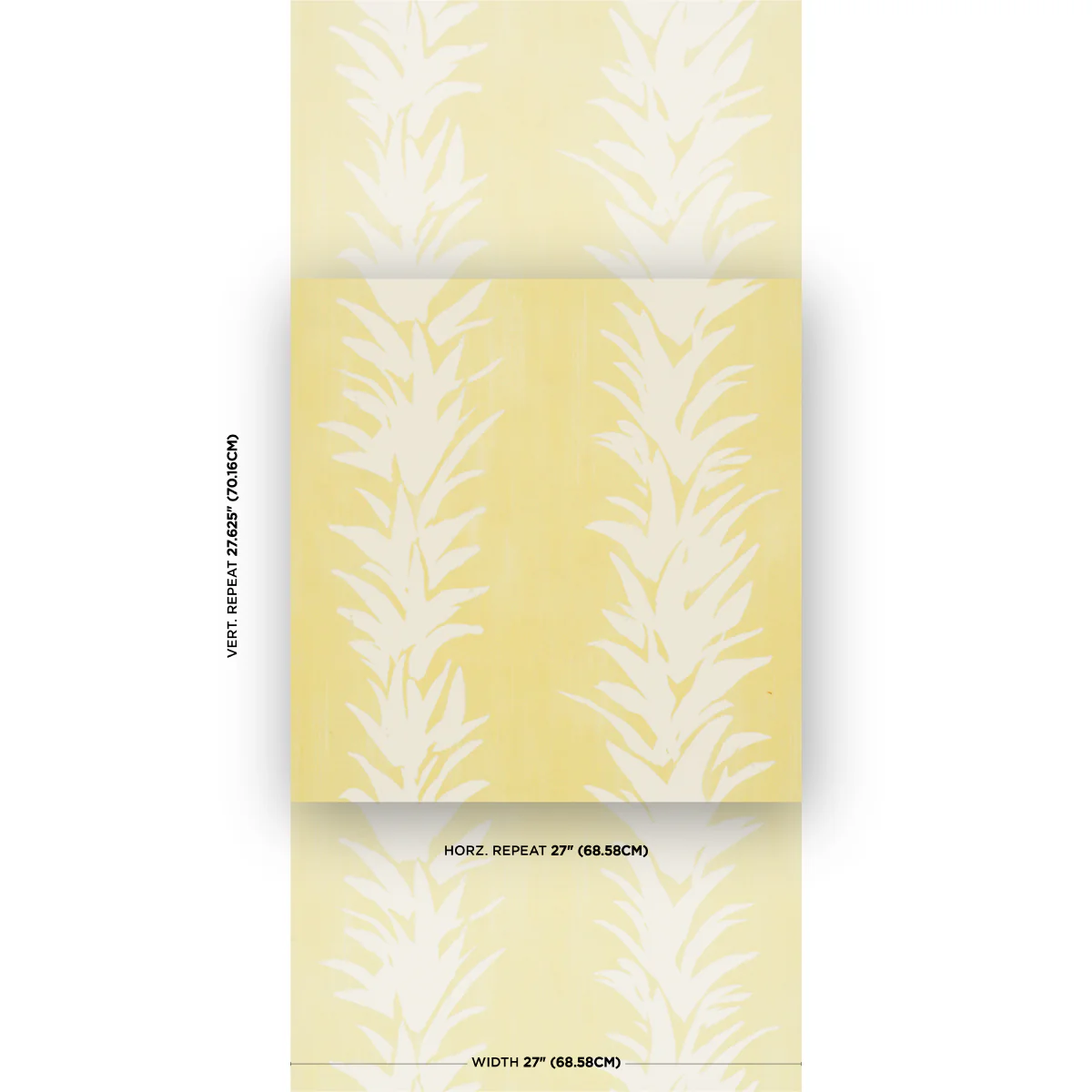 5013668 | White Lotus, Light Yellow - Schumacher Wallpaper - Image 2