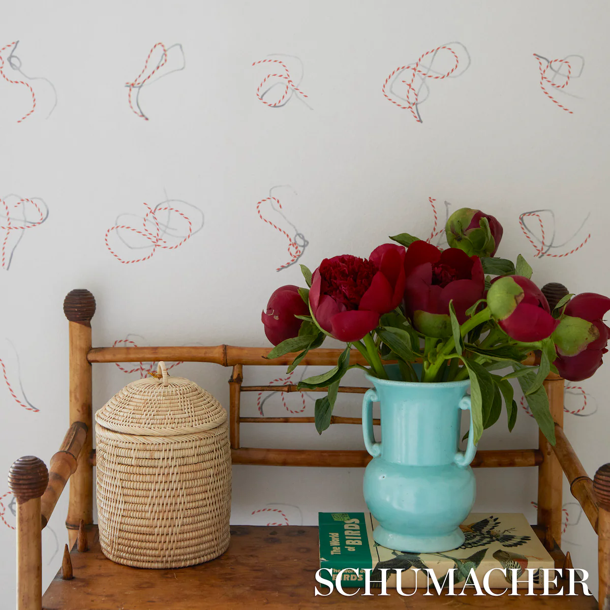 5014470 | Butcher String, Red And White On Ivory - Schumacher Wallpaper - Image 5
