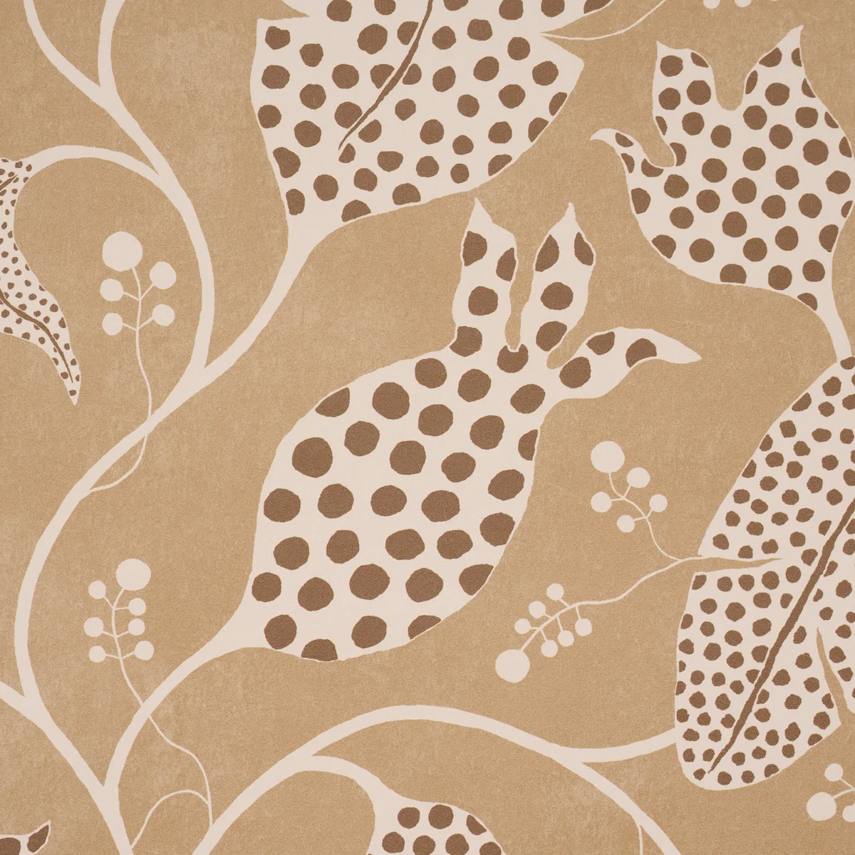 5015464 | Polka Dot Jungle, Caramel - Schumacher Wallpaper - Image 4