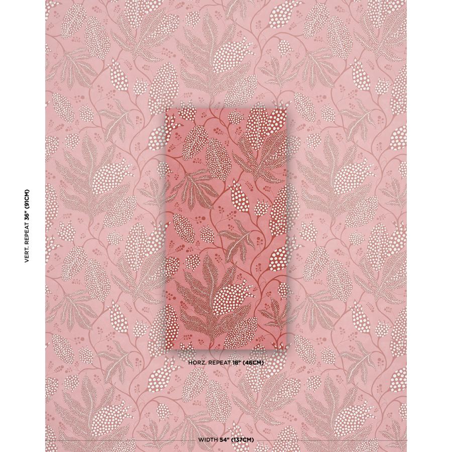 5015466 | Polka Dot Jungle, Raspberry - Schumacher Wallpaper - Image 2