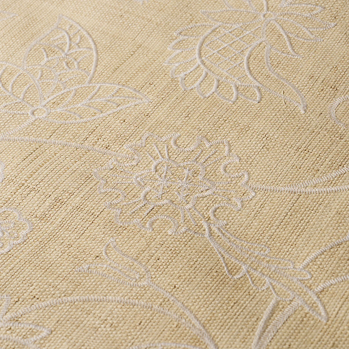 5016430 | Sconset Embroidered Raffia L, Natural - Schumacher Wallpaper - Image 4
