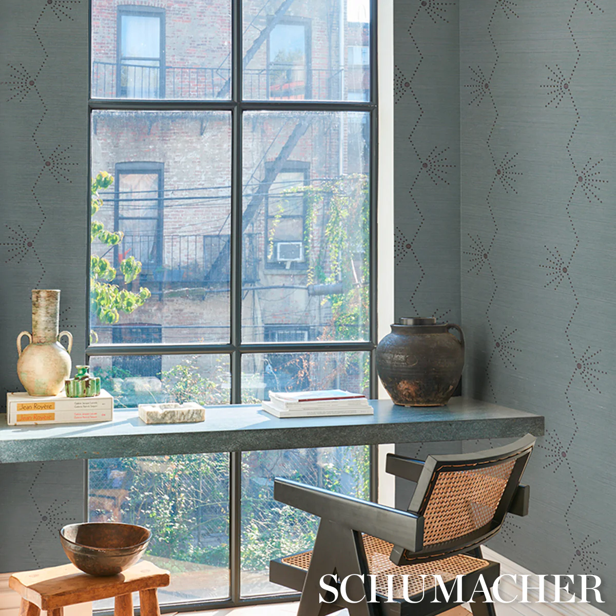 5016722 | Royere Stripe Sisal, Seaglass - Schumacher Wallpaper - Image 5