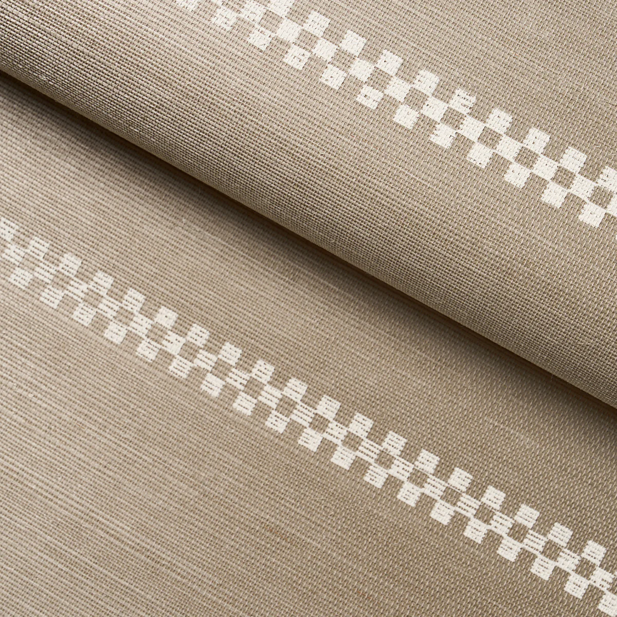 5016750 | Checkered Stripe Sisal, Flax - Schumacher Wallpaper - Image 4