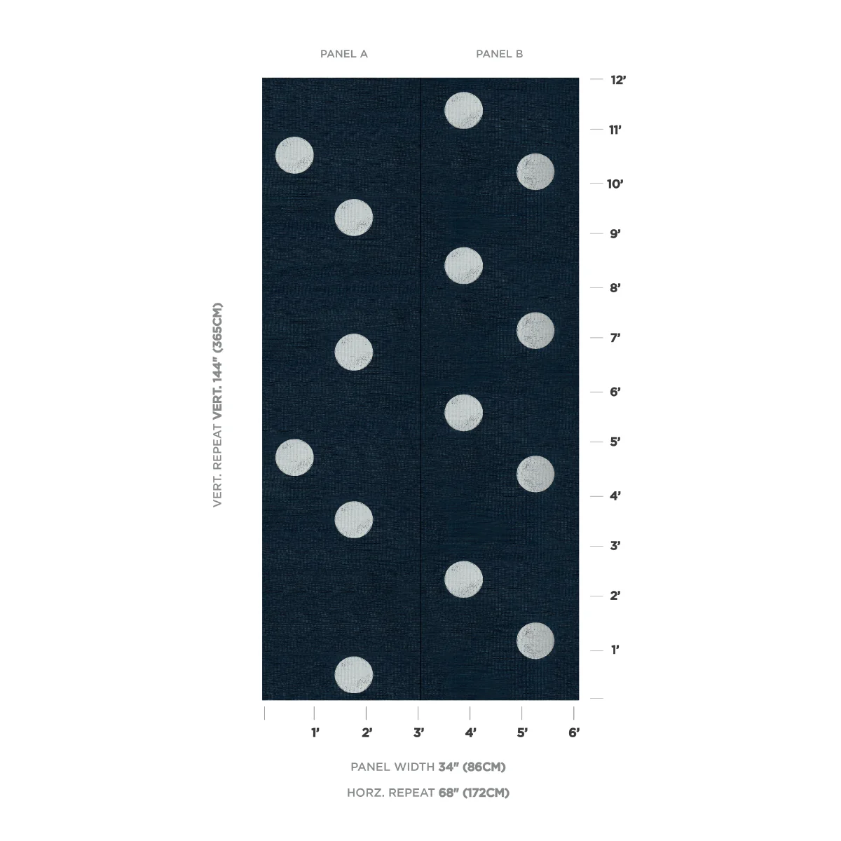 5016842 | Monte Carlo Sisal 2 Panel Set, Indigo - Schumacher Wallpaper - Image 2