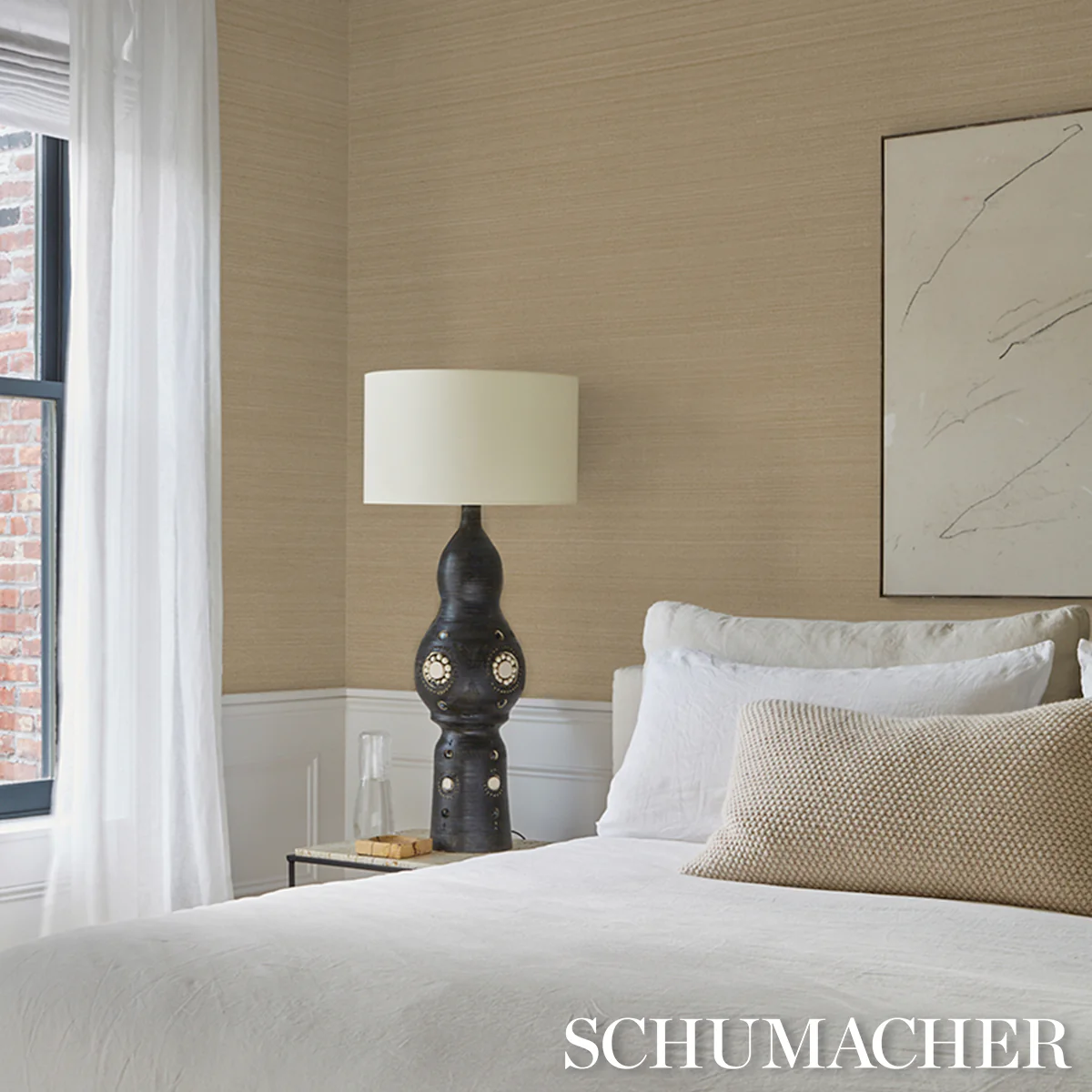 5016873 | Musa Abaca Wallcovering, Soft Gold - Schumacher Wallpaper - Image 5