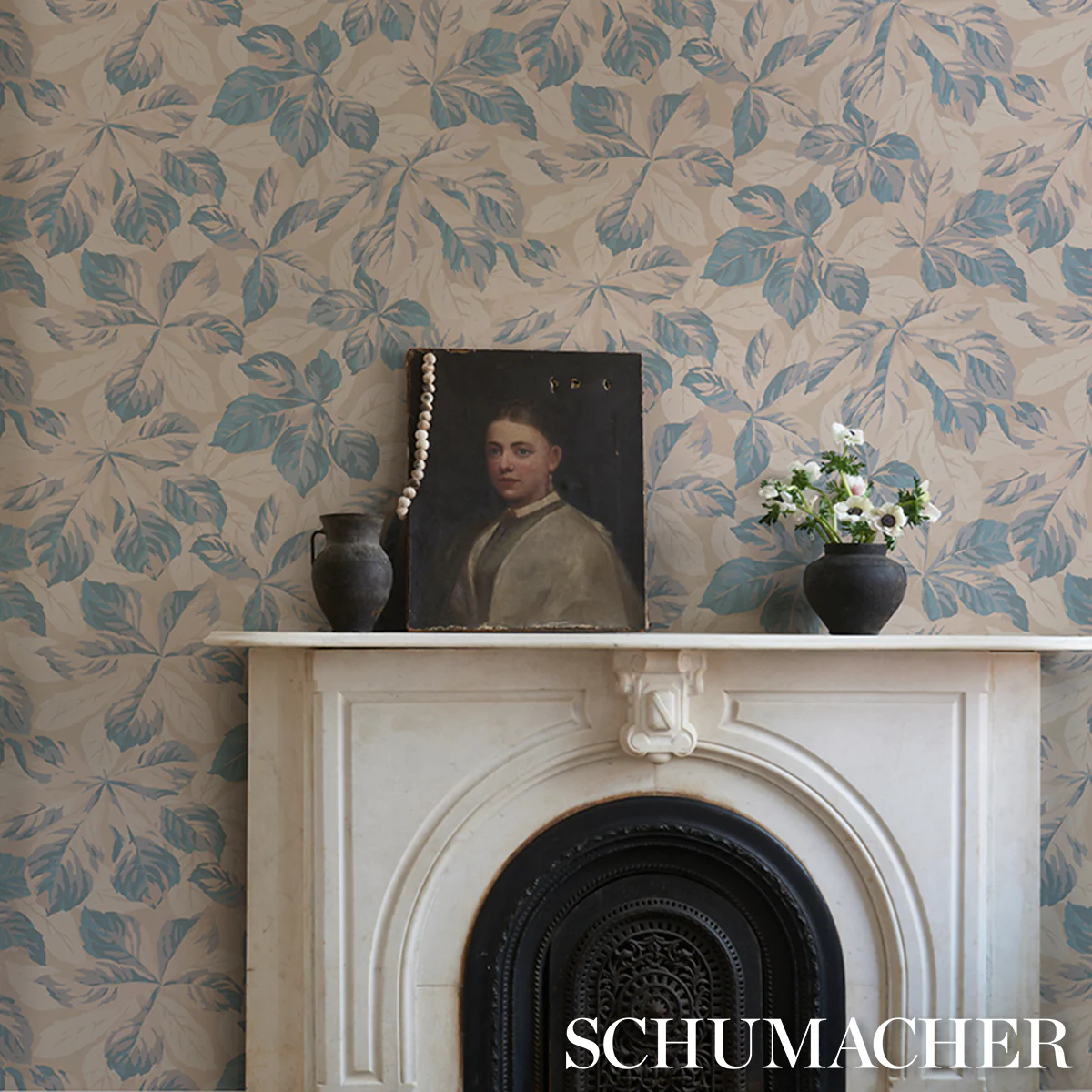 5016981 | Arboreal Handprint, Blue - Schumacher Wallpaper - Image 5