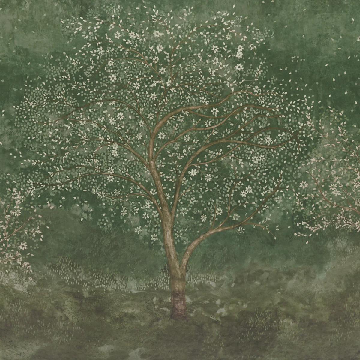 5017140 | Psalm 3 Panel Set, Cypress - Schumacher Wallpaper