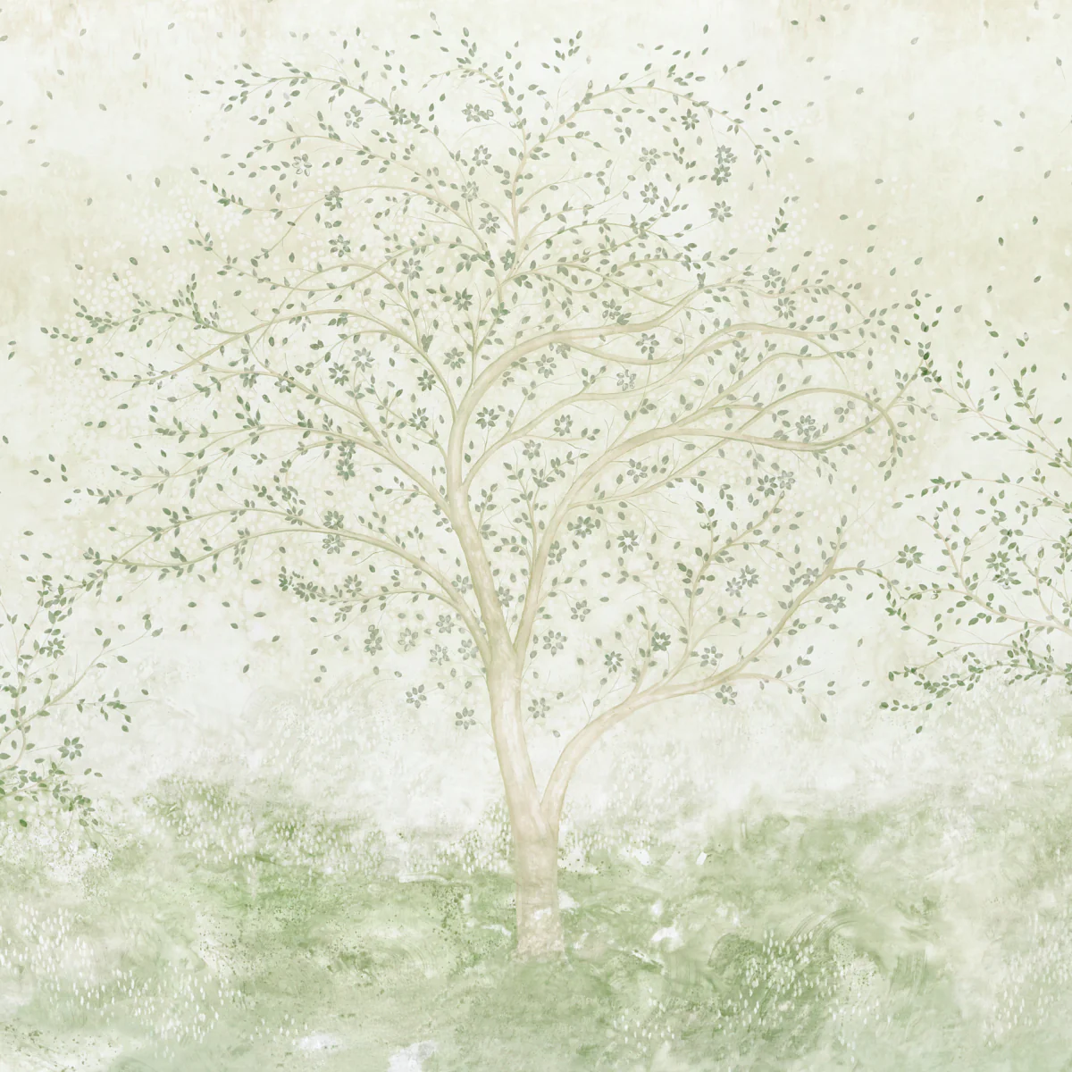 5017141 | Psalm 3 Panel Set, Alabaster - Schumacher Wallpaper