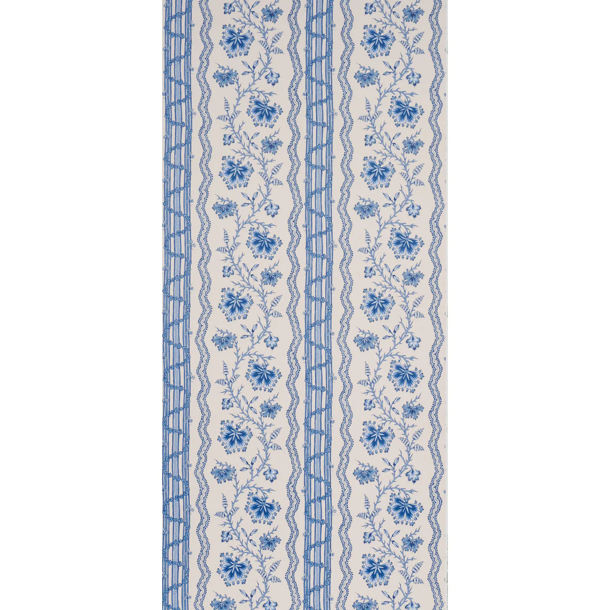 5017332 | Parvati Floral Stripe, Delft - Schumacher Wallpaper - Image 2