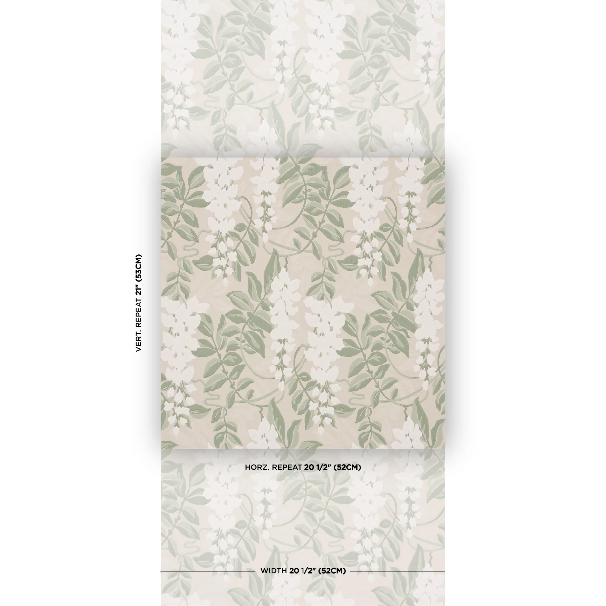 5017530 | Lucia Wisteria, Sage - Schumacher Wallpaper - Image 2