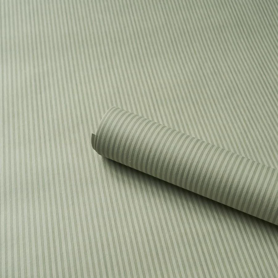 5017630 | Edwin Stripe Narrow, Sage - Schumacher Wallpaper - Image 2