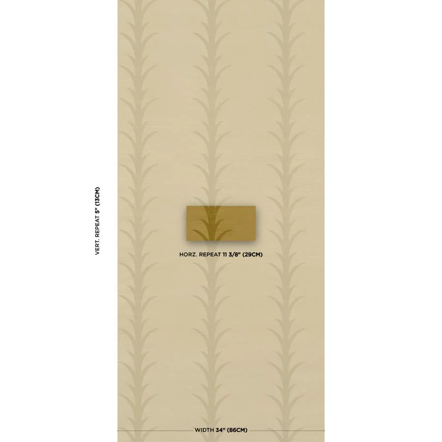 5017650 | Acanthus Stripe Sisal, Celery - Schumacher Wallpaper - Image 2