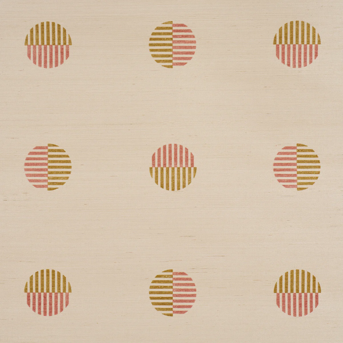 5017701 | Ando Hand Blocked Sisal, Rust & Ochre - Schumacher Wallpaper
