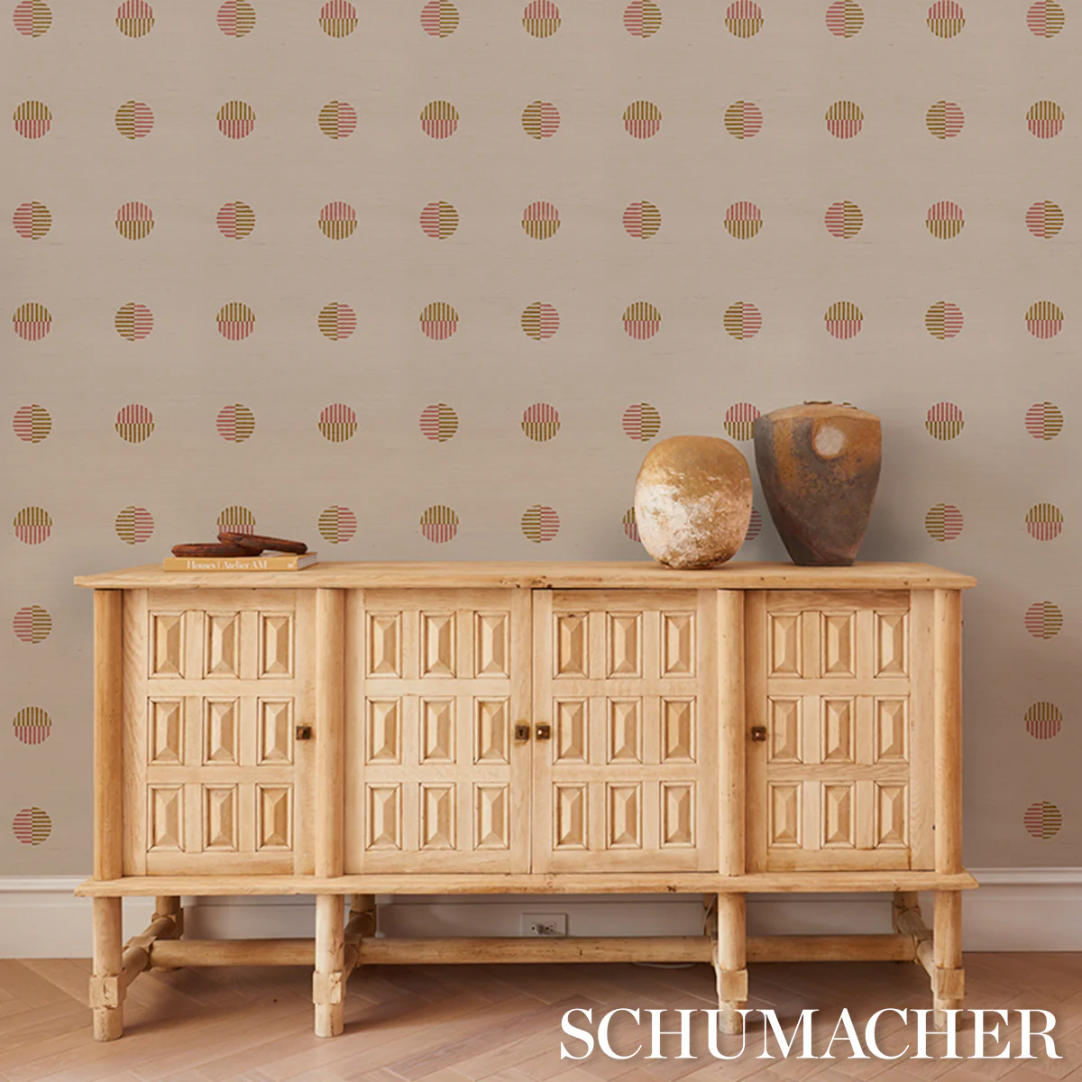 5017701 | Ando Hand Blocked Sisal, Rust & Ochre - Schumacher Wallpaper - Image 6