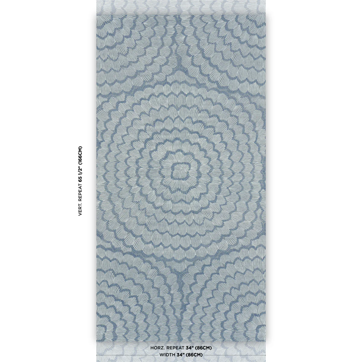 5017711 | Feather Bloom Sisal, Cornflower - Schumacher Wallpaper - Image 2