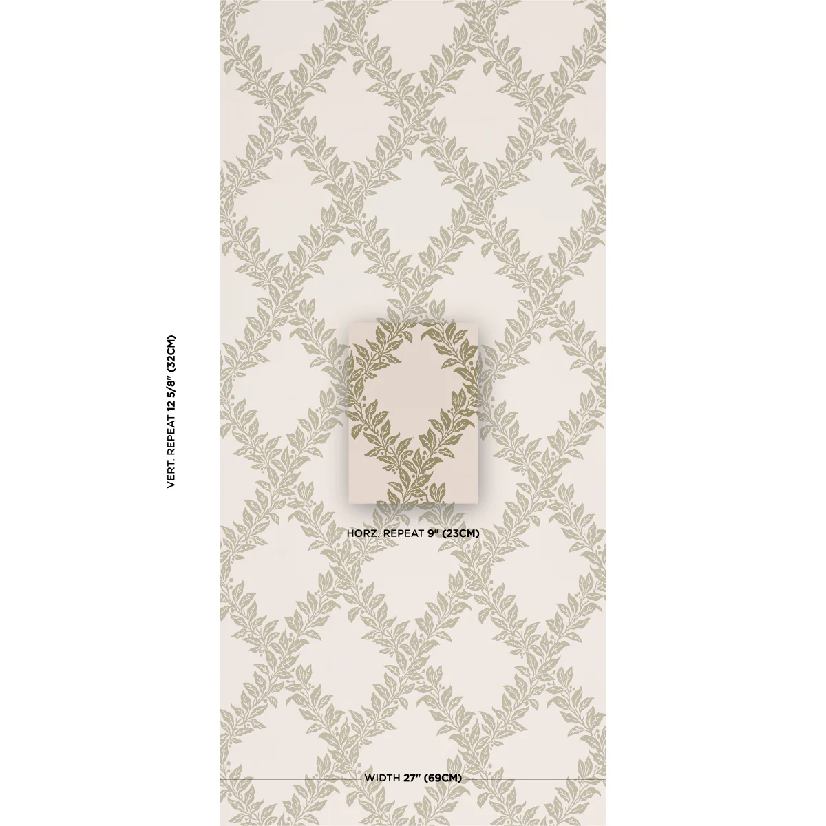 5017750 | Tyninghame Trellis, Sage - Schumacher Wallpaper - Image 2