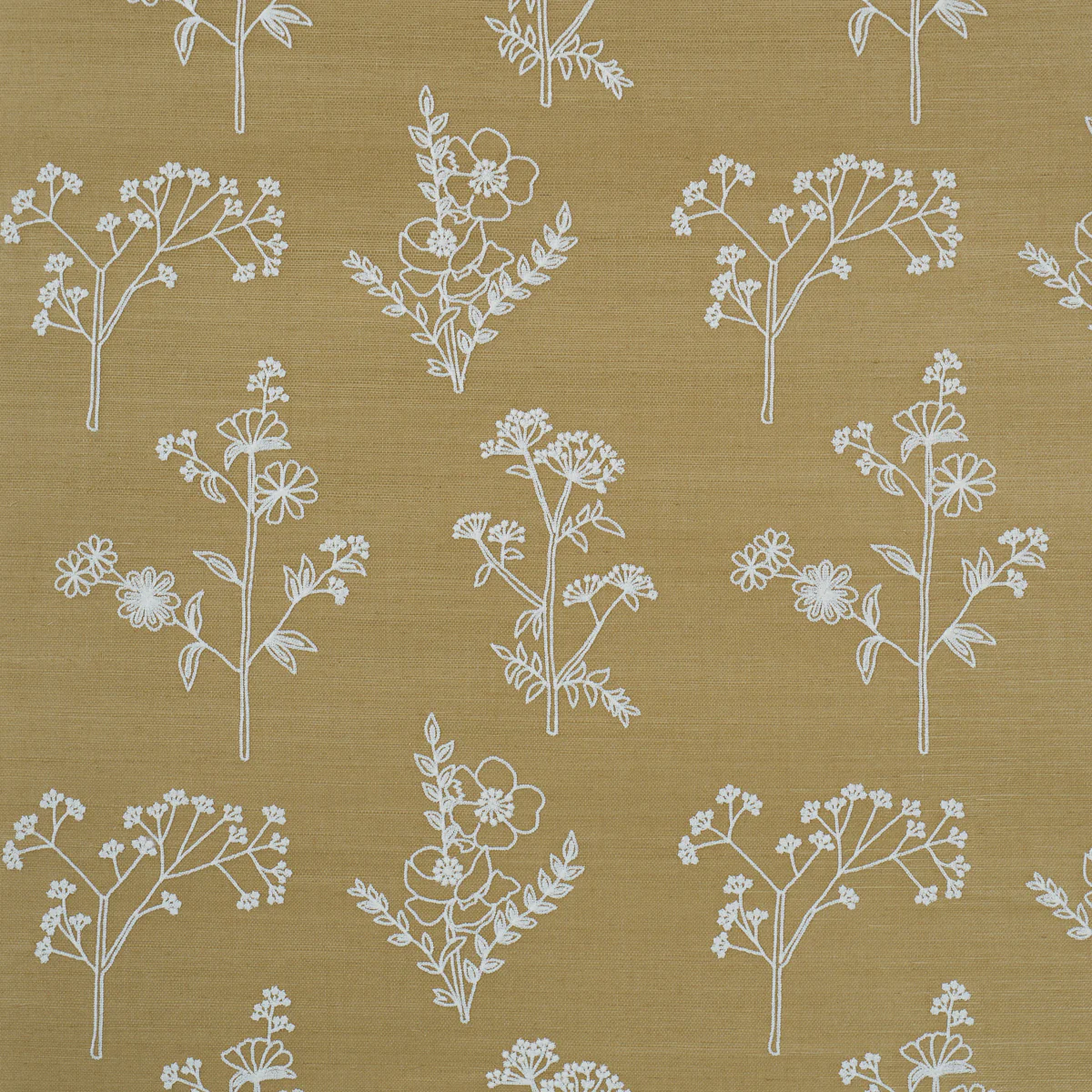 5017910 | Lisbeth Embroidered Sisal, Olive - Schumacher Wallpaper