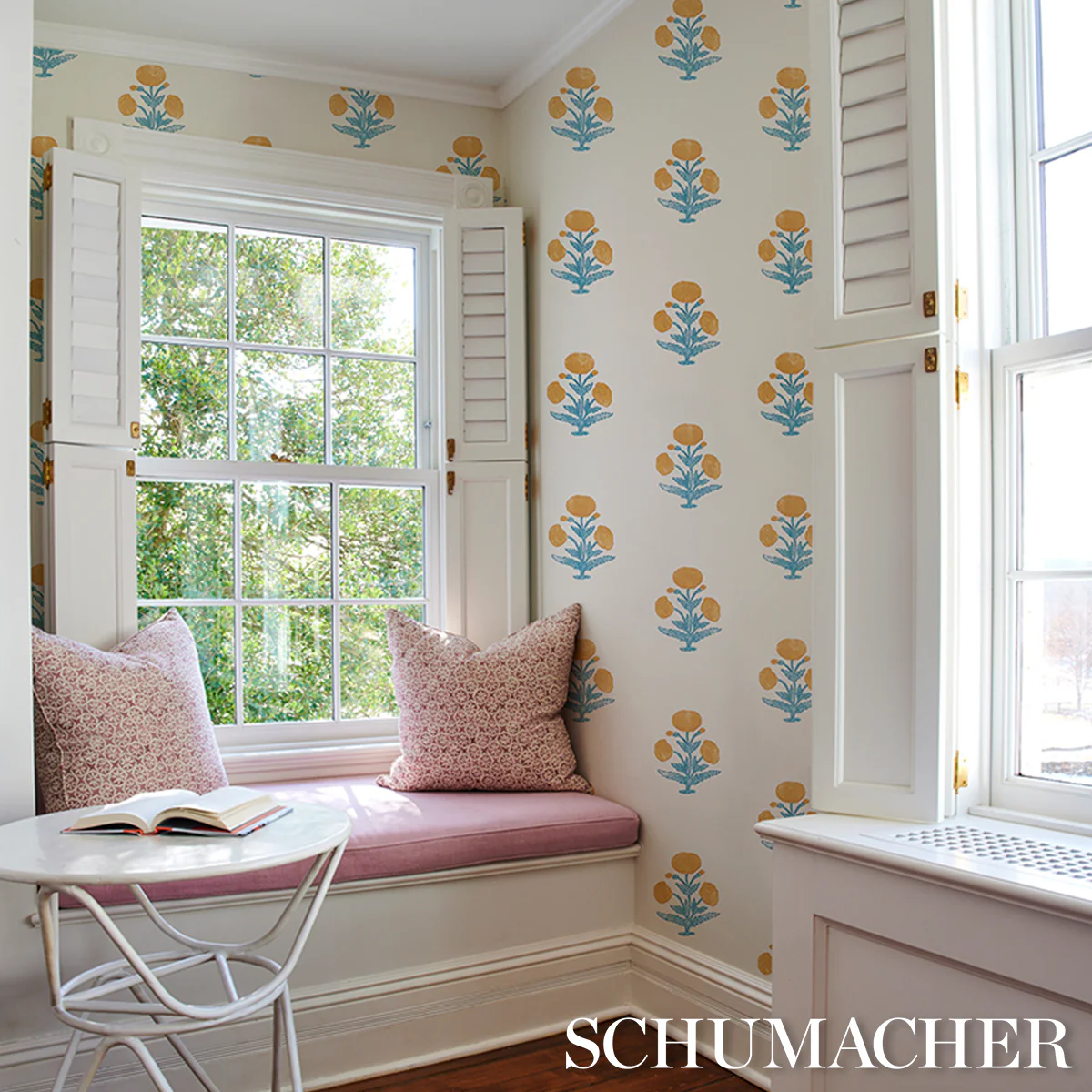 5017981 | Poppy Print, Mustard & Sky - Schumacher Wallpaper - Image 5