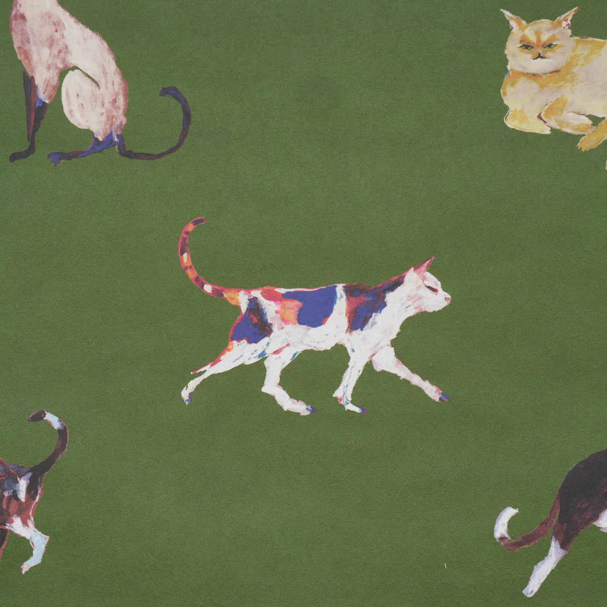 5018070 | Cats, Green - Schumacher Wallpaper - Image 3