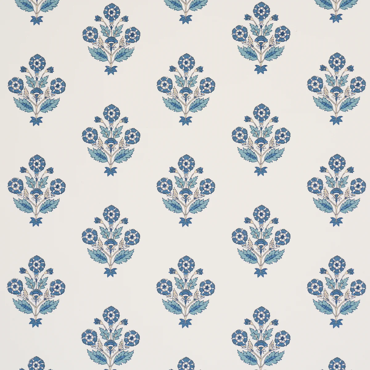 5018090 | Dalila Hand-Screen Print, Blue - Schumacher Wallpaper