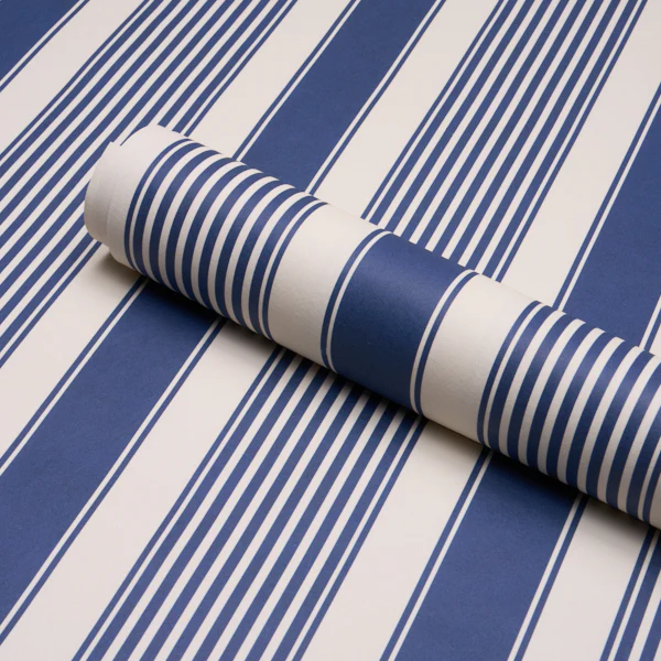 5018141 | Summerville Stripe, Indigo - Schumacher Wallpaper - Image 4