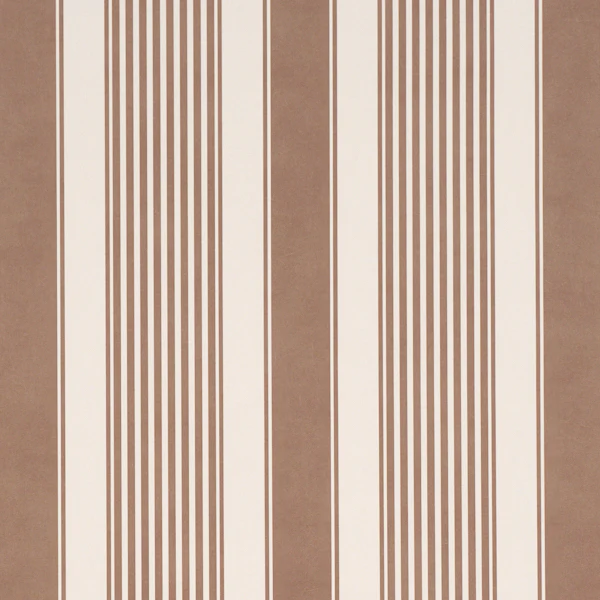 5018142 | Summerville Stripe, Umber - Schumacher Wallpaper