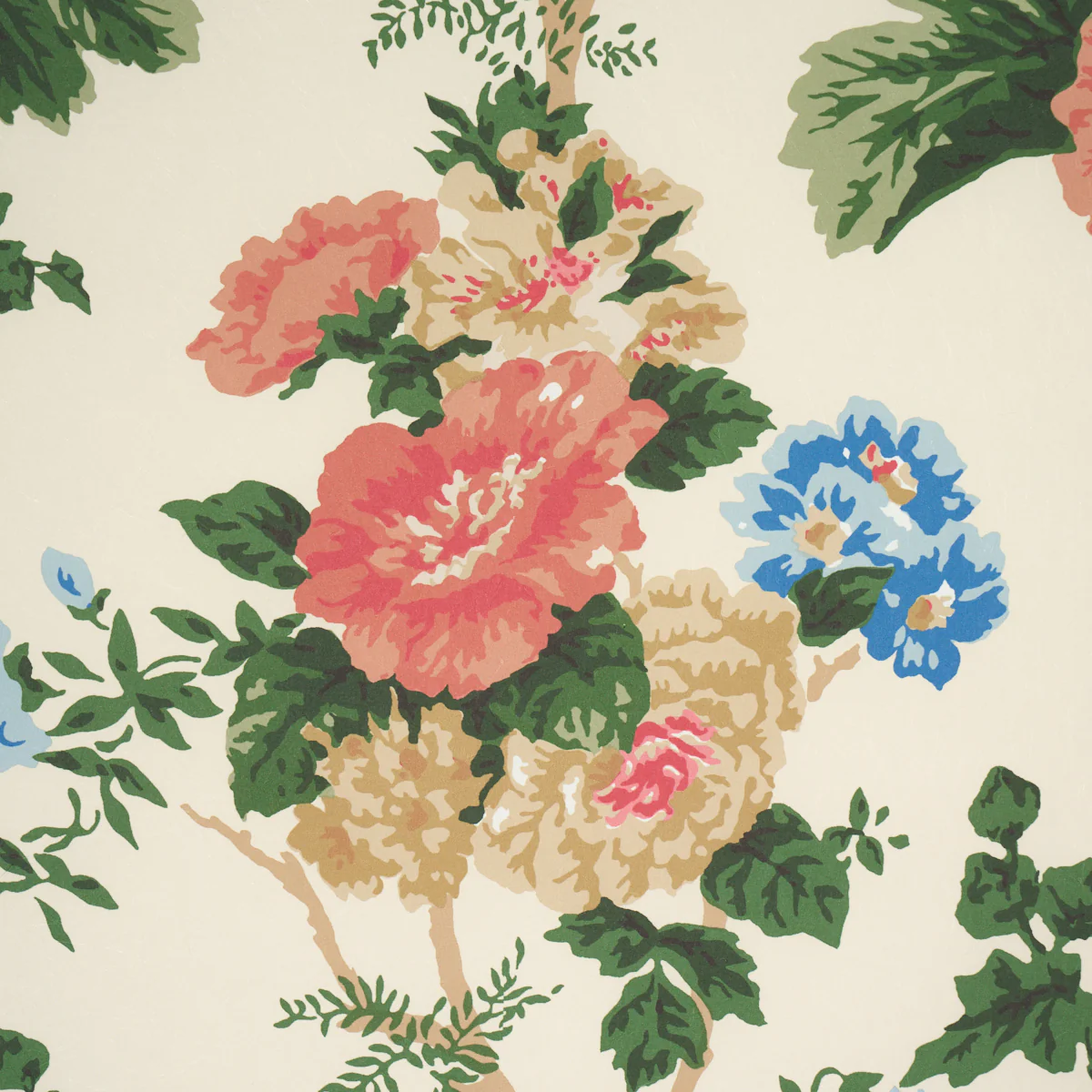 5018340 | Wycombe Park, Red & Blue - Schumacher Wallpaper - Image 3