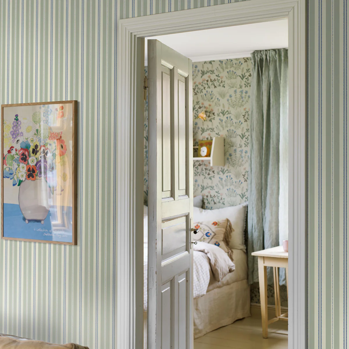 5817 | Hedda, Blue And Mineral - Borastapeter Wallpaper - Image 3