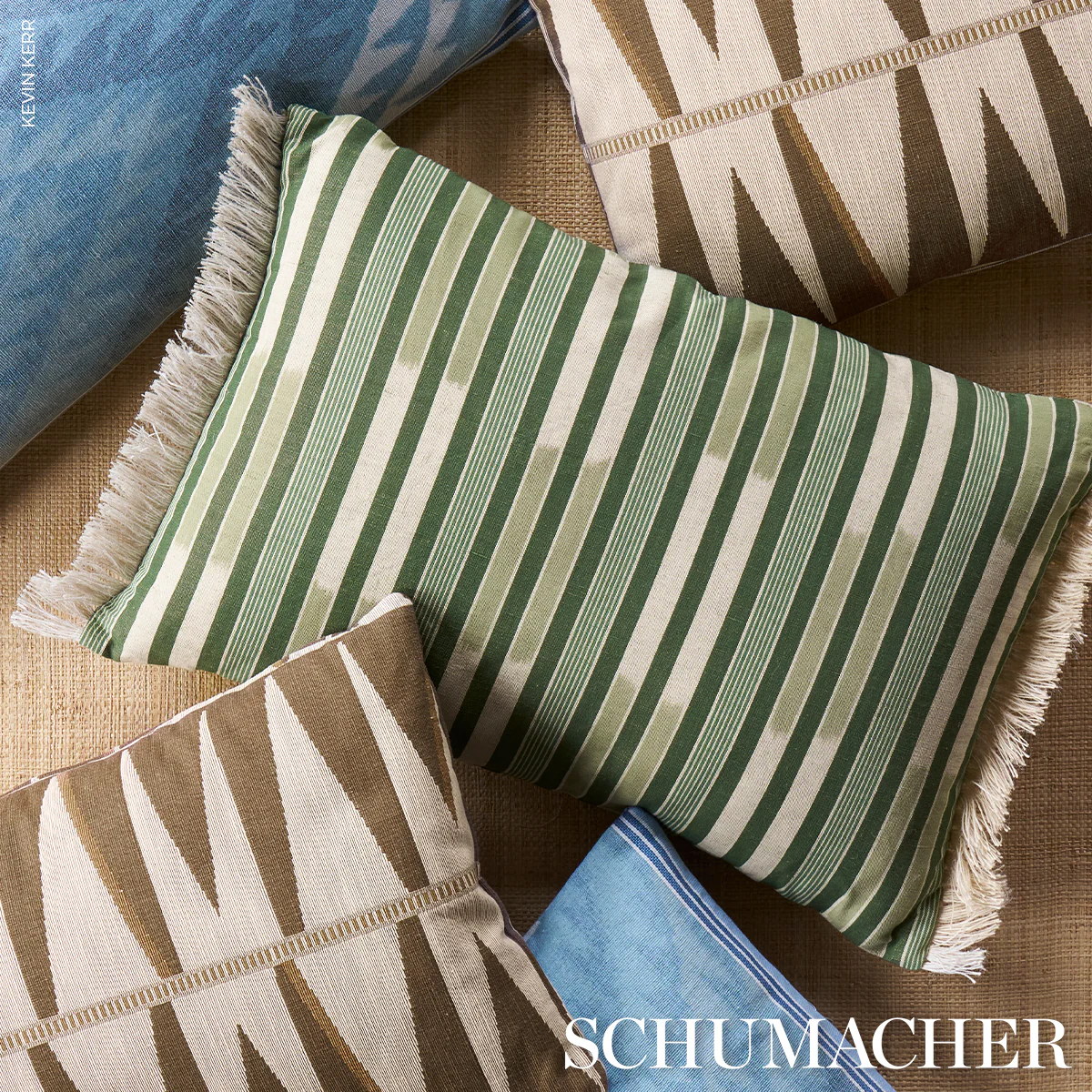 71973 | Cusco Ikat, Green - Schumacher Fabric - Image 5