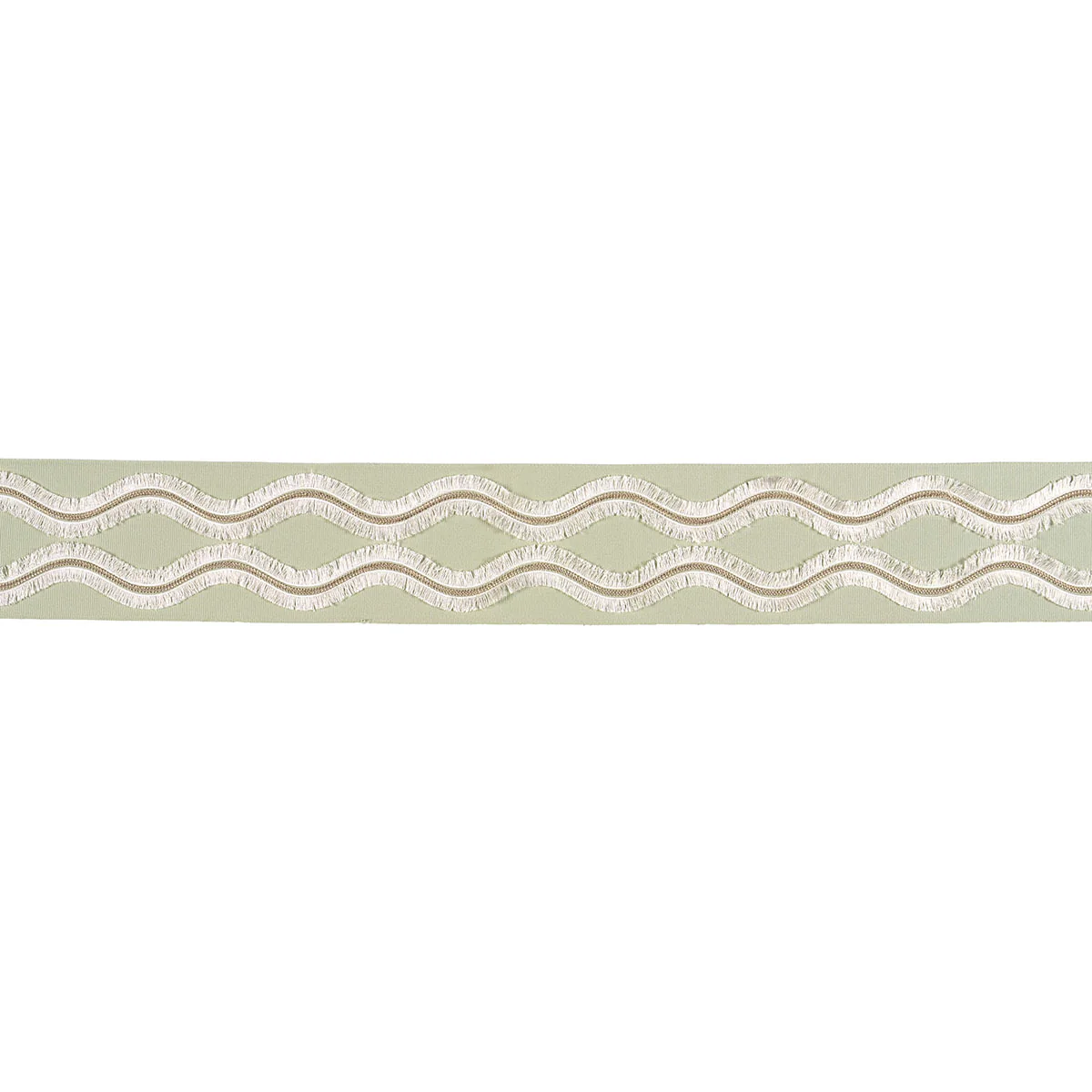74335 | Ogee Embroidered Tape, Seaglass - Schumacher Trim - Image 2