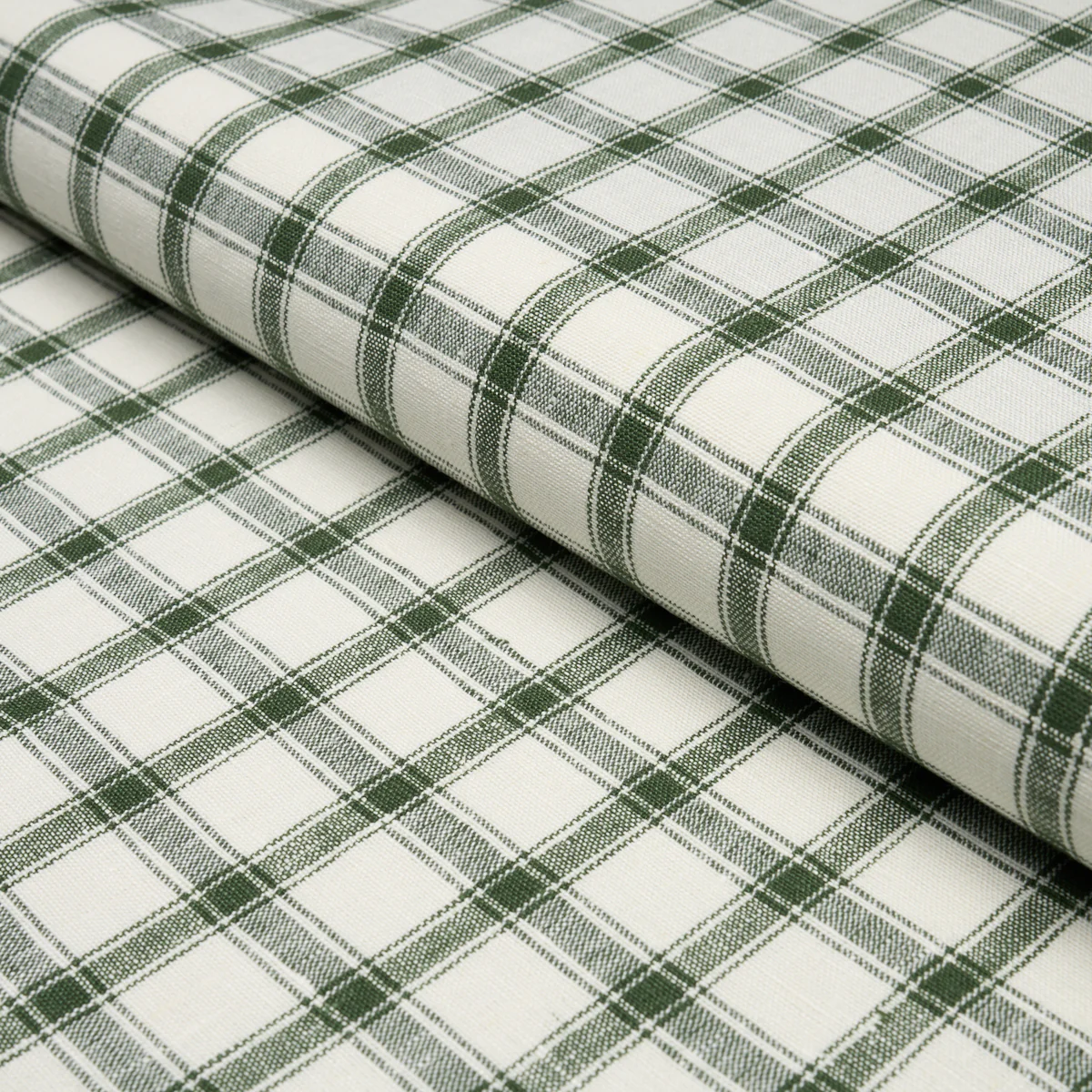 81456 | Crawford Linen Check, Forest - Schumacher Fabric - Image 4