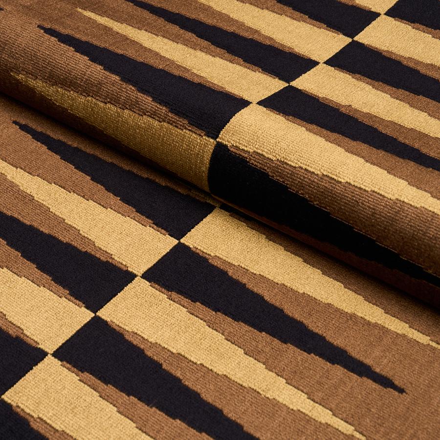 83203 | Backgammon Cut Velvet, Ochre - Schumacher Fabric - Image 5