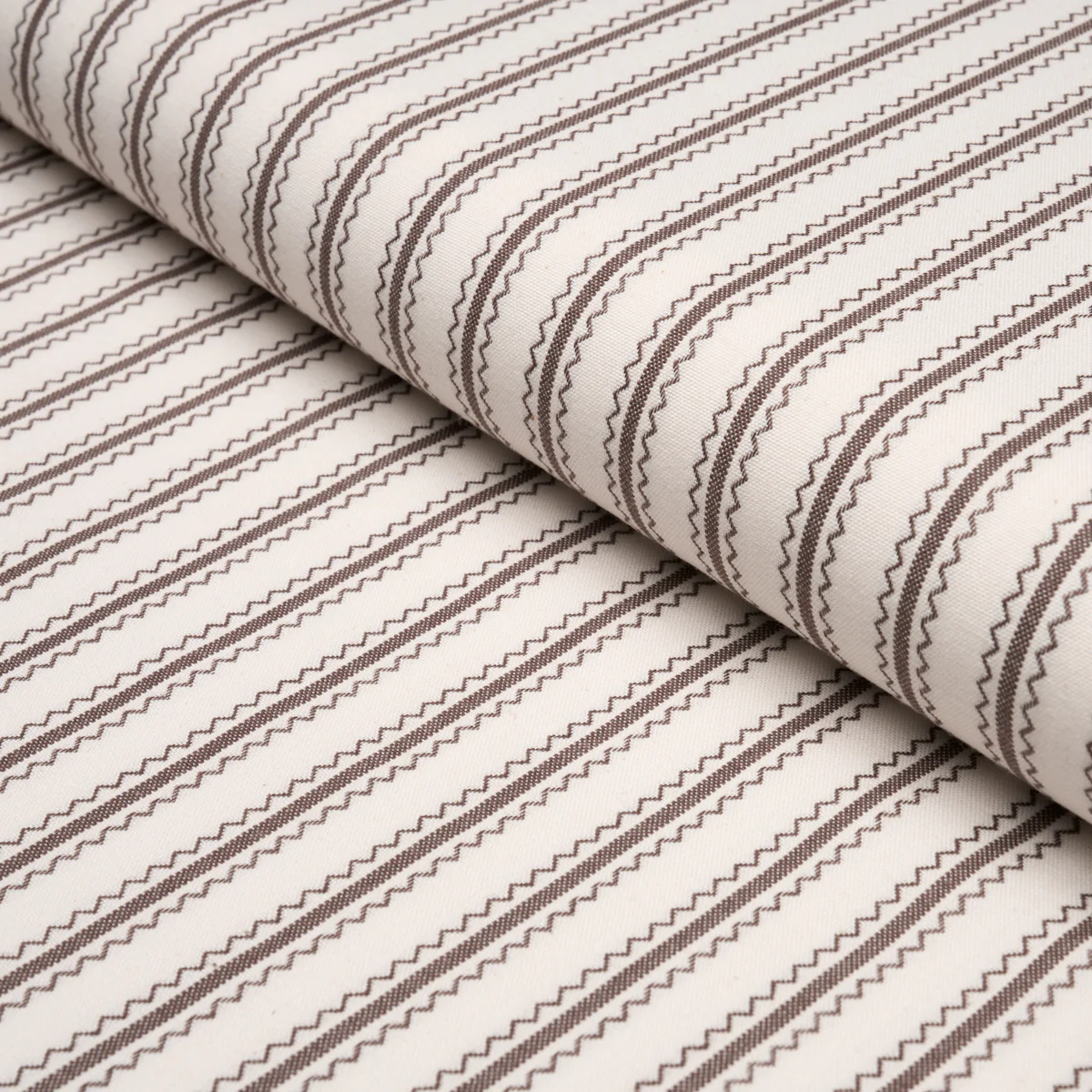 83704 | Birdie Ticking Stripe, Brown - Schumacher Fabric - Image 4