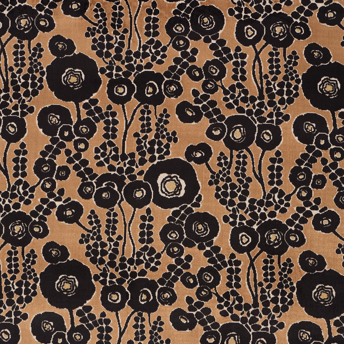 84790 | Emelie Velvet, Bronze & Noir - Schumacher Fabric