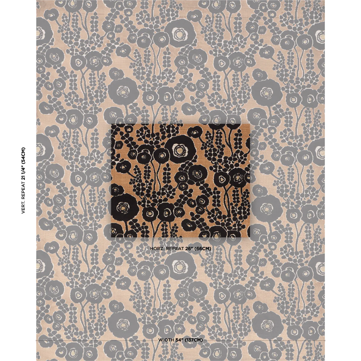 84790 | Emelie Velvet, Bronze & Noir - Schumacher Fabric - Image 2