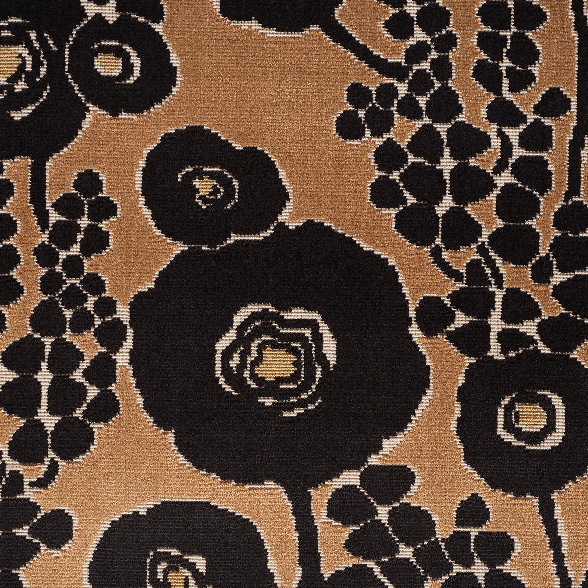 84790 | Emelie Velvet, Bronze & Noir - Schumacher Fabric - Image 3