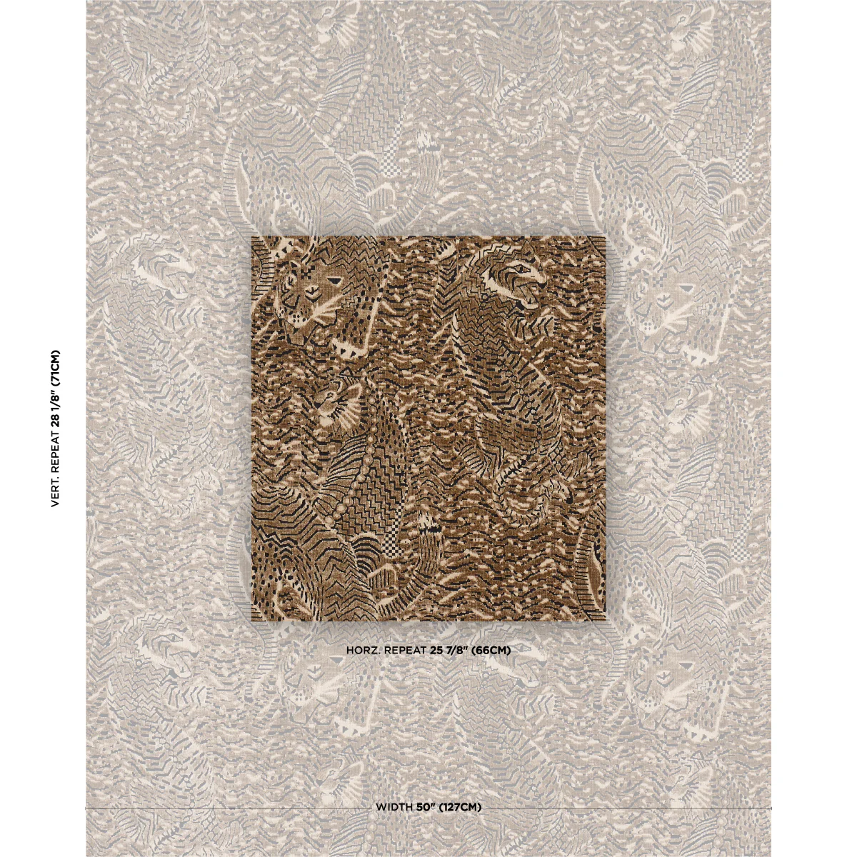 84831 | Tigress Velvet, Champagne - Schumacher Fabric - Image 2