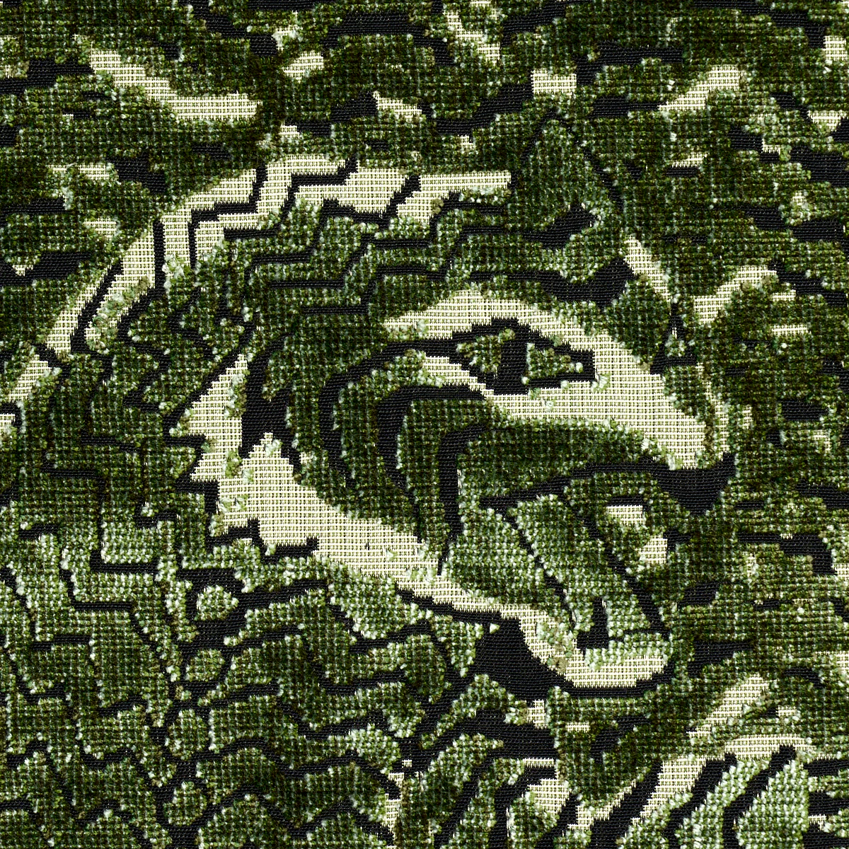 84832 | Tigress Velvet, Malachite - Schumacher Fabric - Image 3