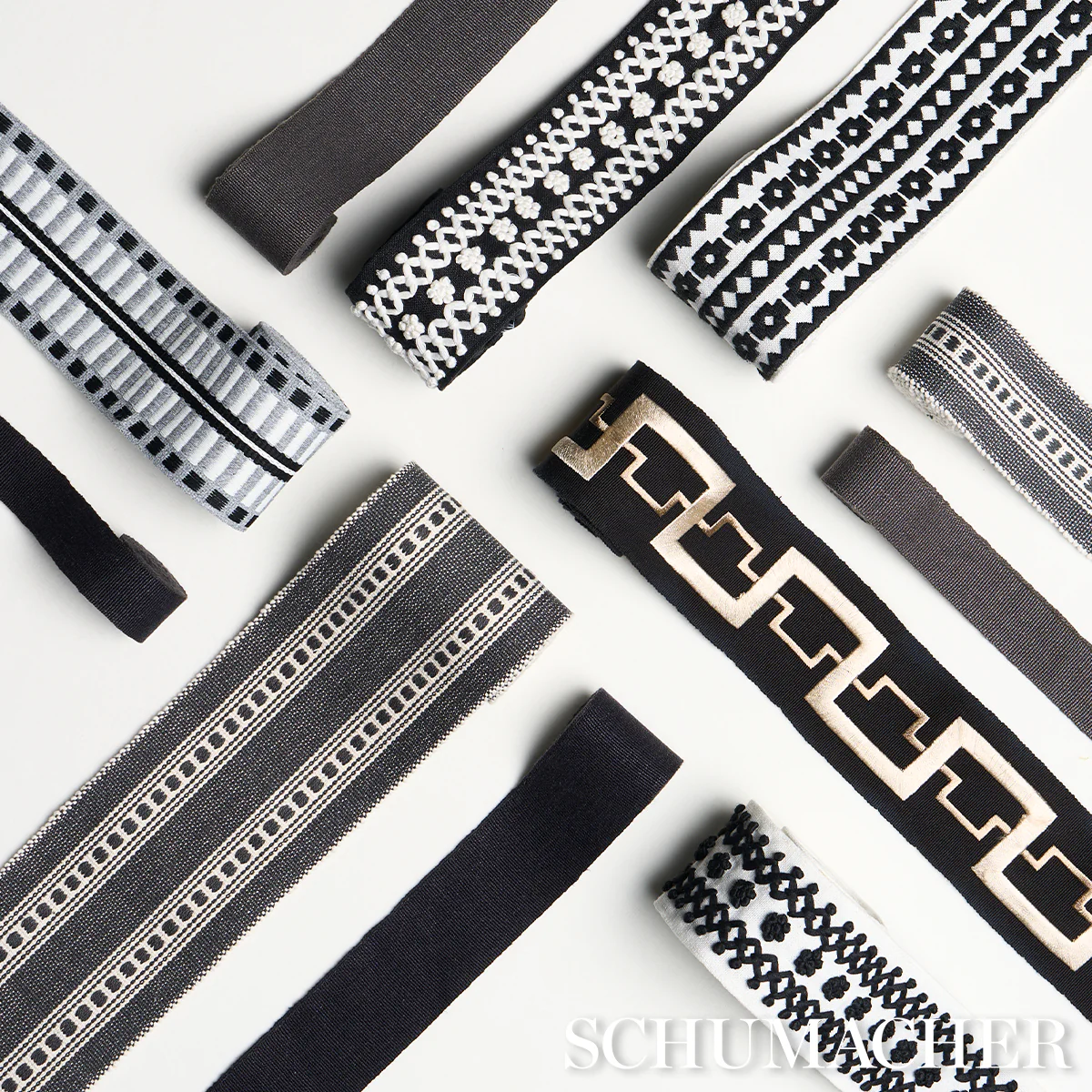 85171 | Lubeck Tape Narrow, Charcoal - Schumacher Trim - Image 4