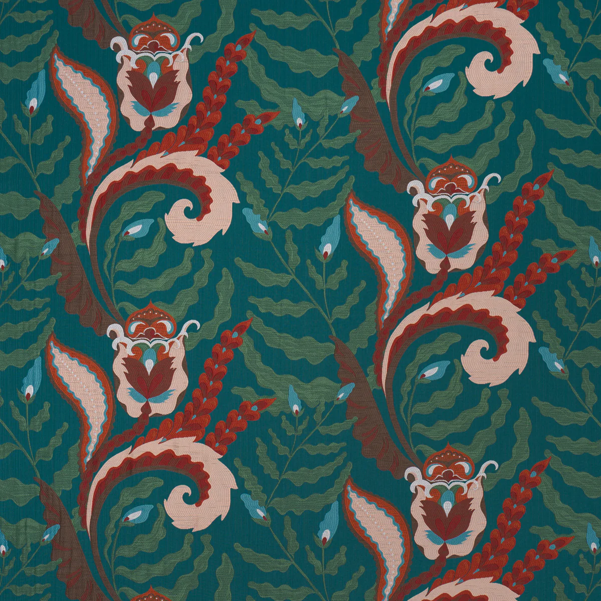 85490 | Jaipur Fantaisie, Turquoise - Schumacher Fabric