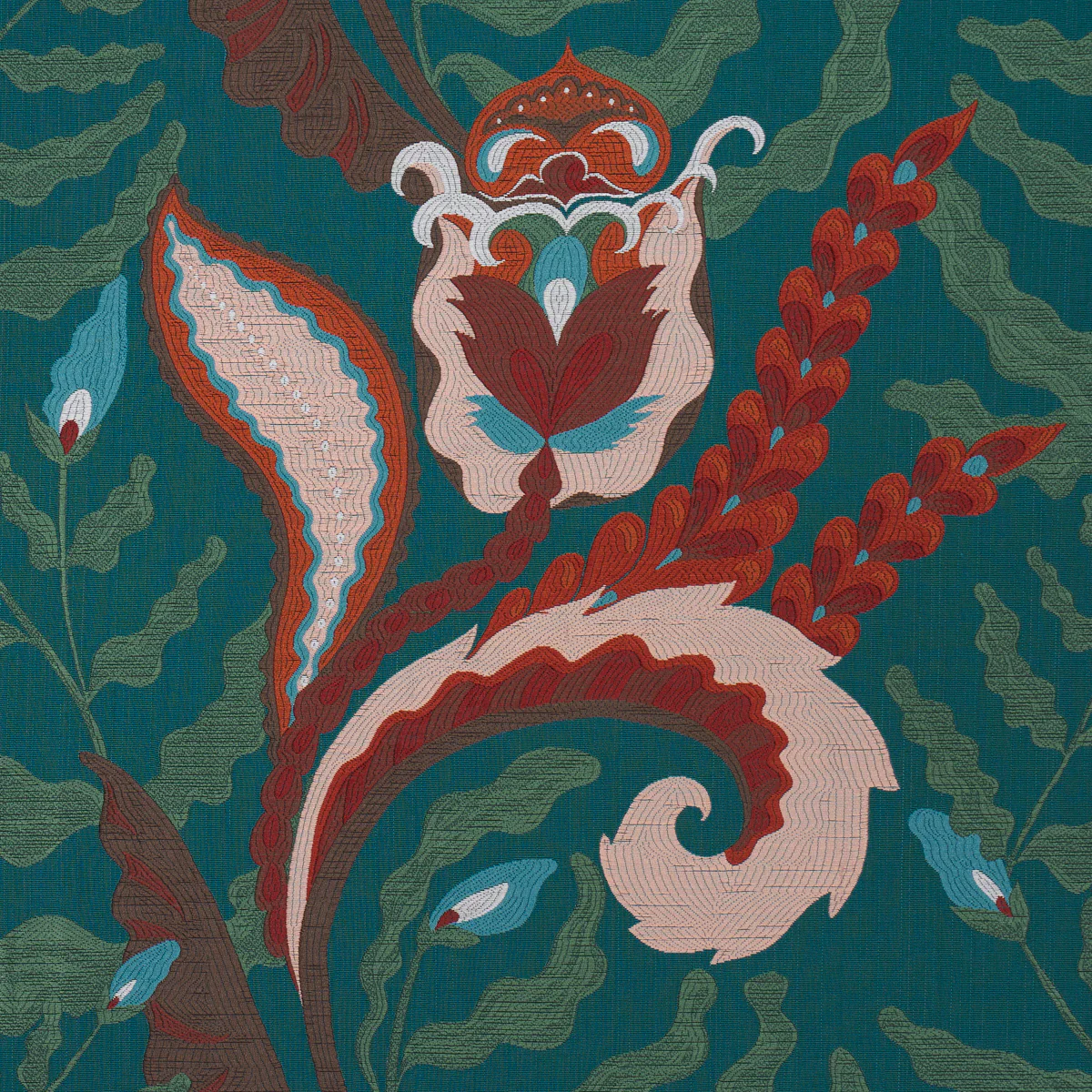 85490 | Jaipur Fantaisie, Turquoise - Schumacher Fabric - Image 3