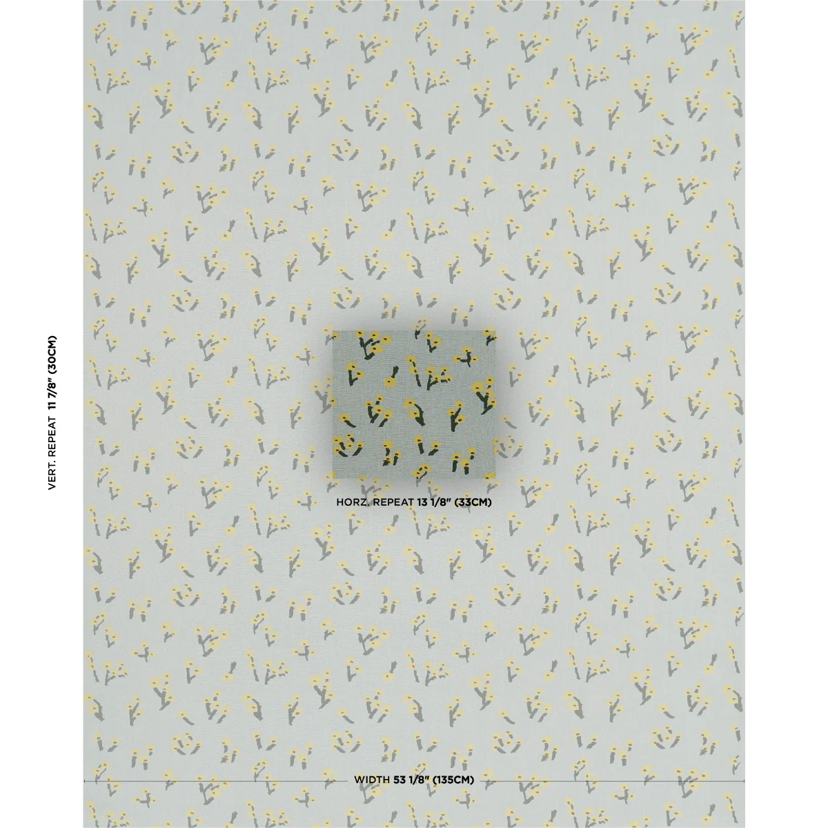 85902 | Rosie Posy, Sky - Schumacher Fabric - Image 2