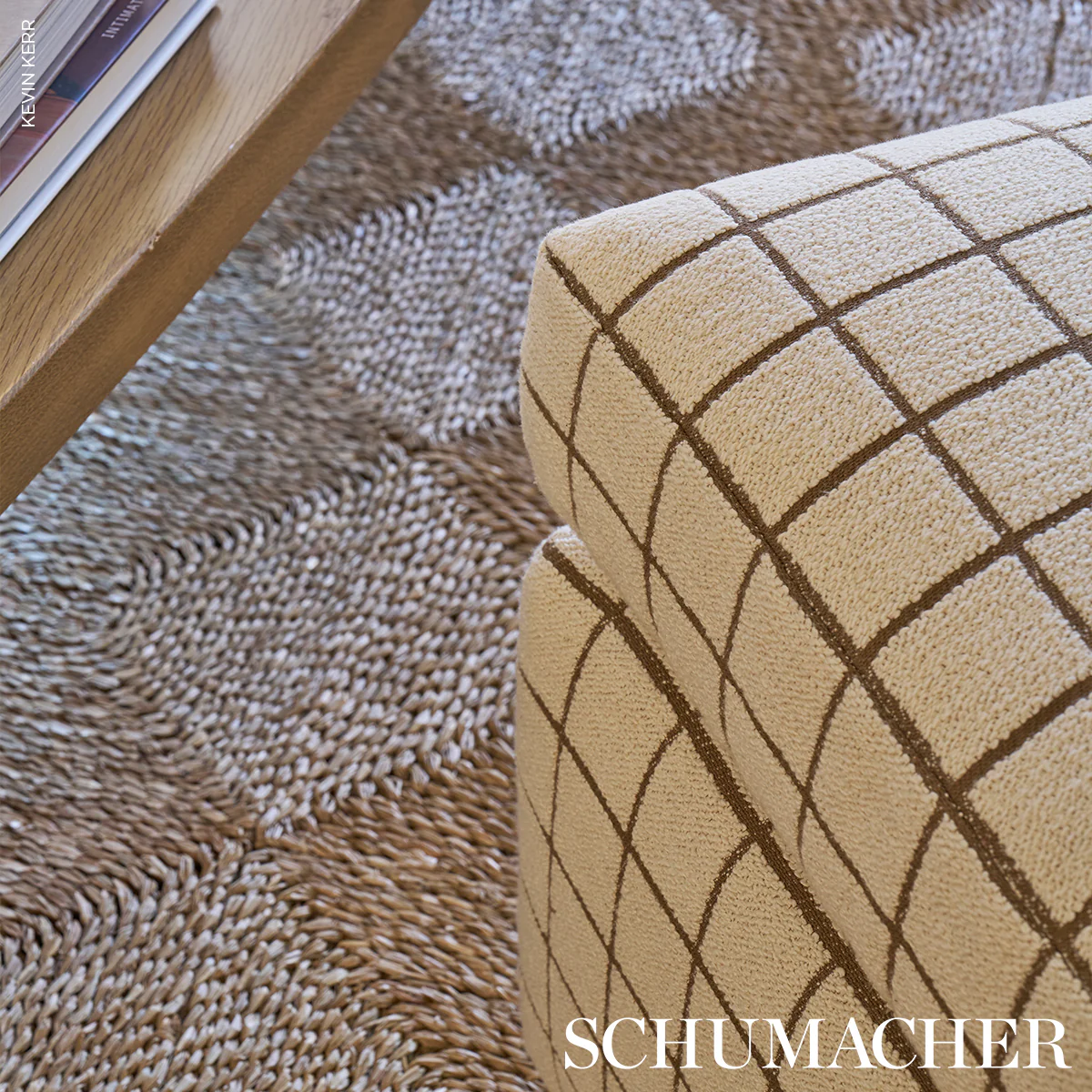 85920 | Tucson Grid, Brown - Schumacher Fabric - Image 6
