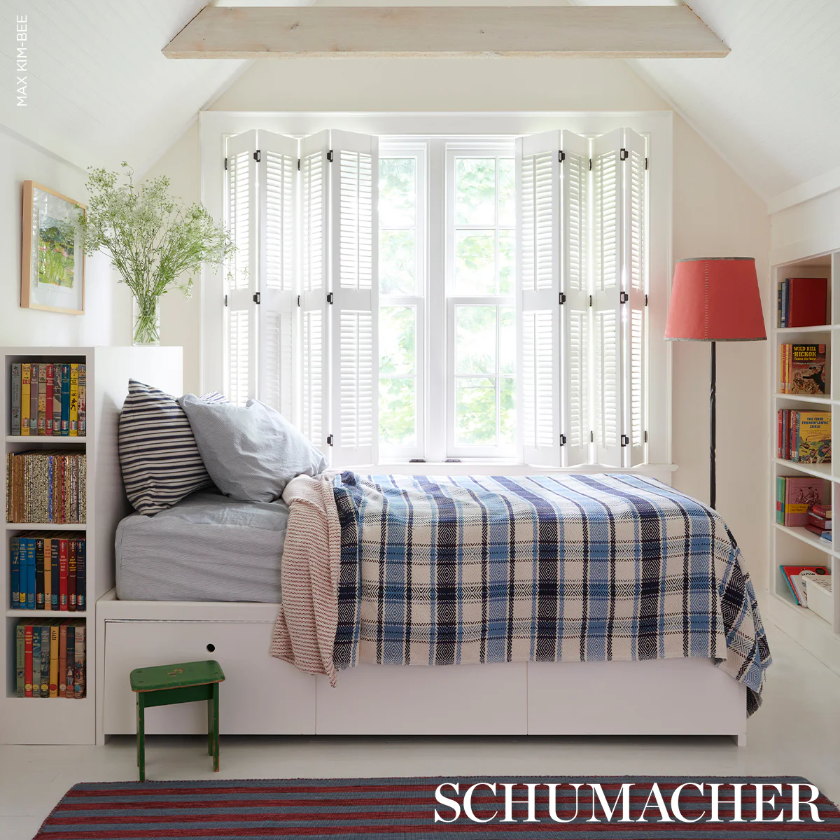 85990 | Heidi Plaid, Indigo - Schumacher Fabric - Image 5