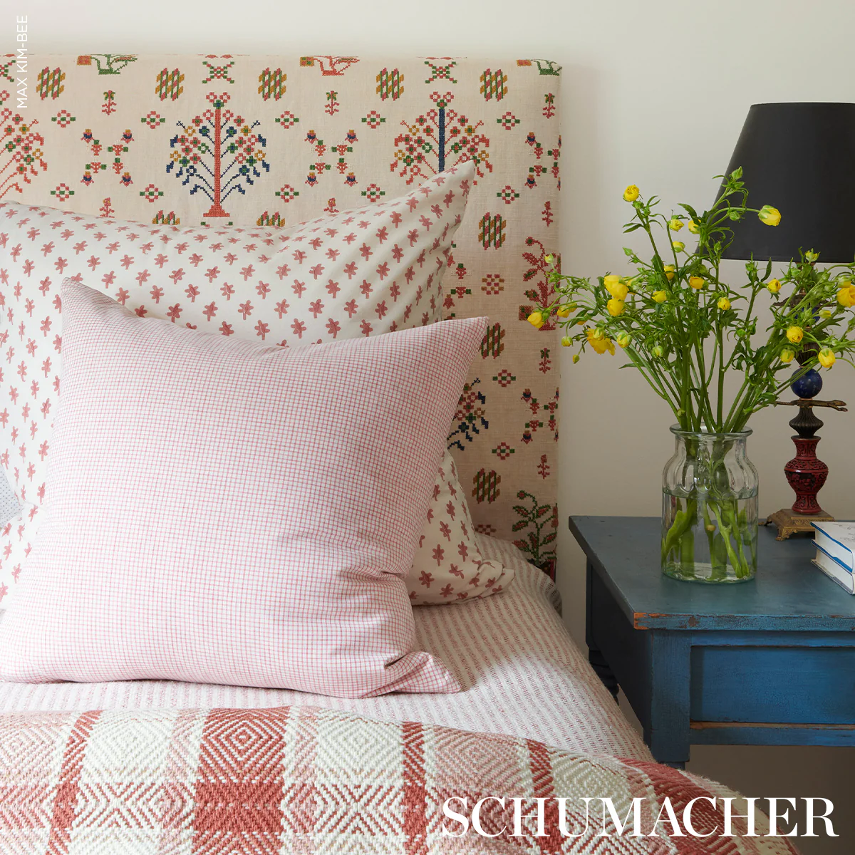 85991 | Heidi Plaid, Cranberry - Schumacher Fabric - Image 5